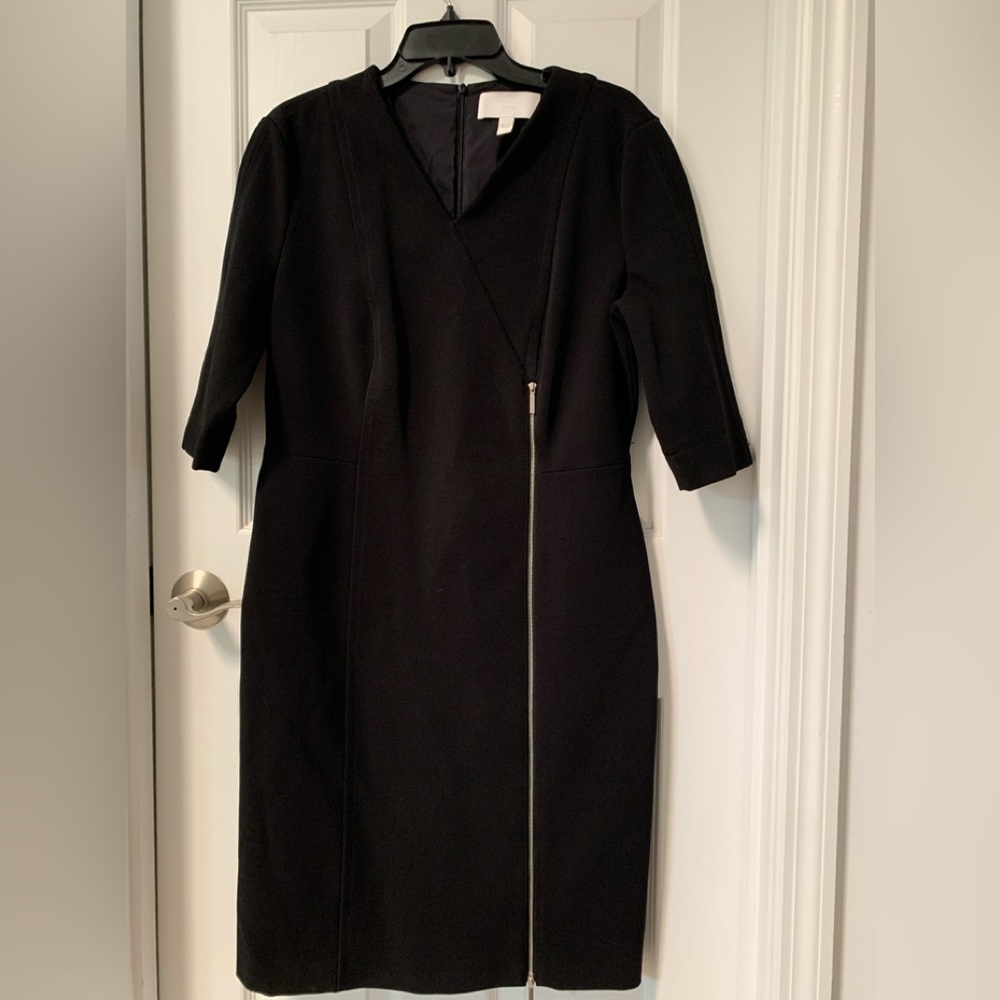 Hugo Boss size 10 Black Dress with mid-sleeve
